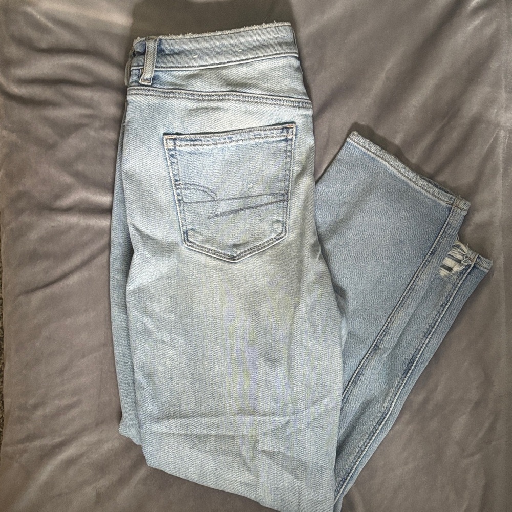 American Eagle Outfitters Light Blue Straight Leg Jeans